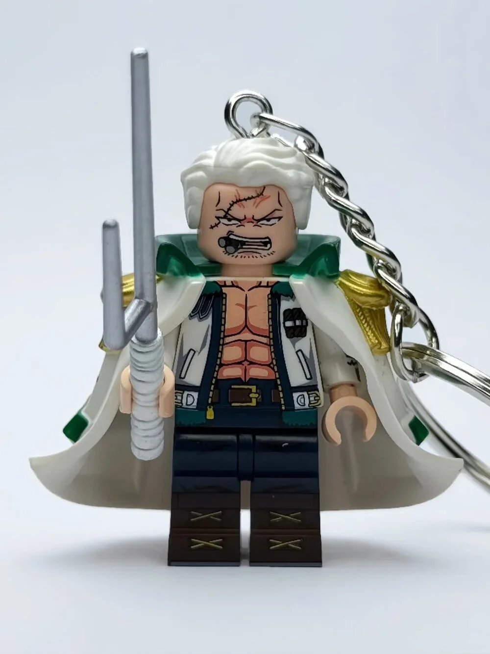 One Piece Smoker Custom Minifigure Keychain